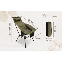 Chaise de camping confort Offlander kaki